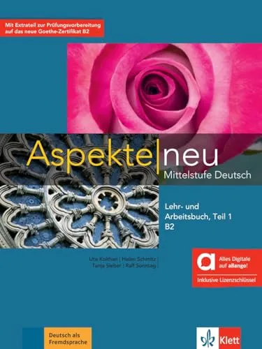 Aspekte neu B2 Teil 1 - Hybride Ausgabe - Lehrbuch für Mittelstufe Deutsch mit interaktiven Inhalten und 24 Monate Lizenzschlüssel für allango, ideal für modernen Sprachunterricht.