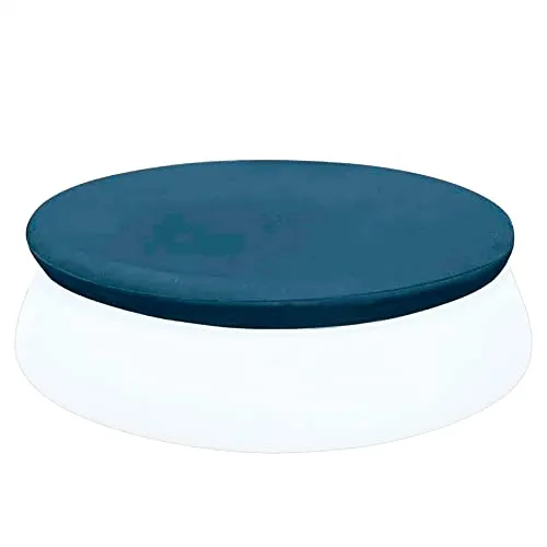 com-four® Poolabdeckung rund - lichtdichte Wärmeplane - Abdeckplane für Rundpool - Überwurf als Schmutzschutz für Wasserbecken - Poolschutzfolie