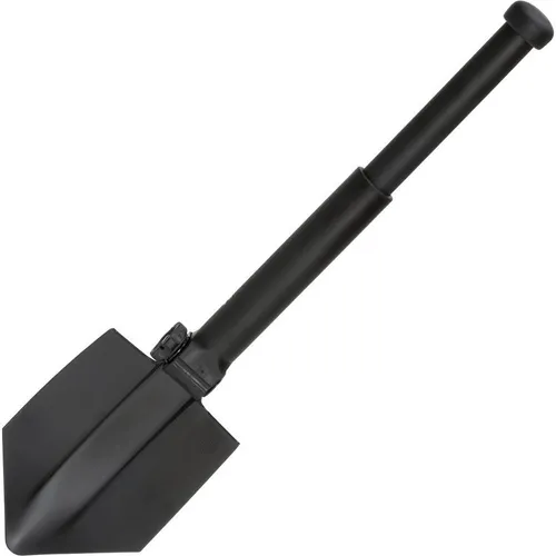 Glock Klappspaten schwarz aus gehärtetem Spezialstahl - Hochwertiger Klappspaten aus gehärtetem Spezialstahl, extrem strapazierfähig, ideal für Outdoor-Aktivitäten und Notfälle, Länge (geschlossen): 26 cm, Länge (geöffnet): 64,5 cm.
