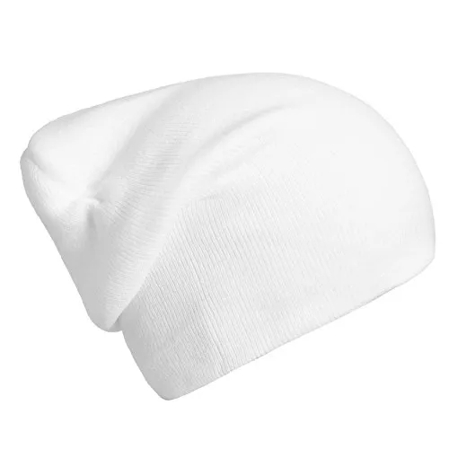 DonDon Mütze Herren Mütze Damen Wintermütze Slouch Beanie - Weiß