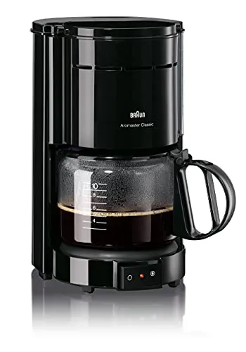 Braun Kaffeemaschine KF 47 BK - Filterkaffeemaschine mit OptiBrew-System, für aromatischen 10-Tassen Kaffee und einfache Reinigung