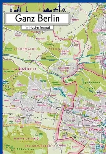 Stadtplan Berlin im Posterformat 84 x 59 cm (DIN A1)