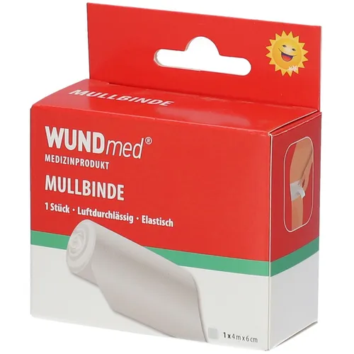 WUNDmed® Mullbinde weiß 1 Rolle 02-103 - Weiße Mullbinde von WUNDmed, ideal zur Unterstützung der Wundversorgung. Die Rolle ist vielseitig einsetzbar und bietet eine zuverlässige Fixierung.