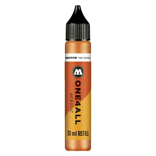 Molotow ONE4ALL Refill Acryl, Farbe 218 neon orange flourezierend 30 ml, Nachfülltinte für Permanentmarker
