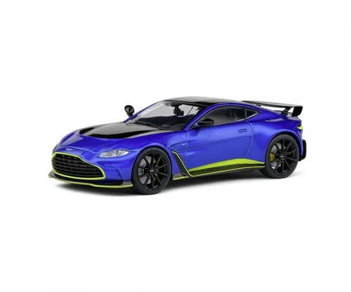 Solido 1:43 Aston Martin Vantage V12 2023 - Maßstab 1:43, detailgetreues Die-cast Modell in edlem Blau mit Kunststoffsockel