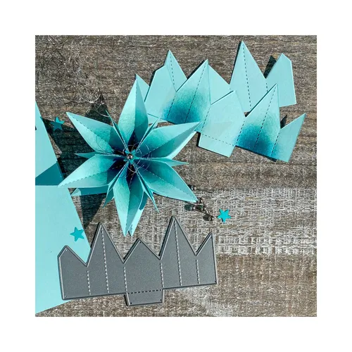 FarbTon Papier Stanzschablonen Faltstern Groß 18.5 cm x 10 cm Basteln