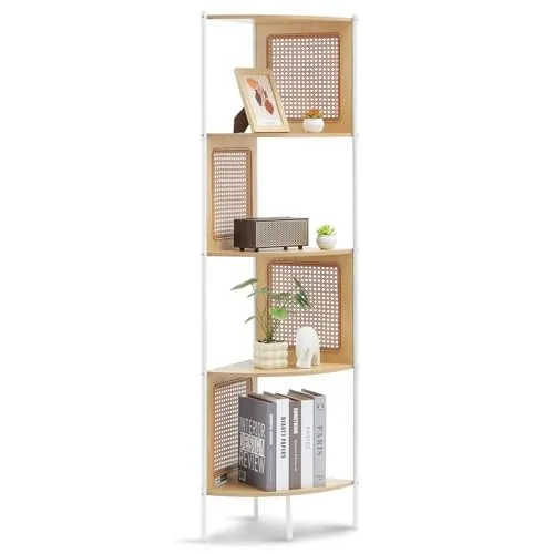 VEVOR Rattan Eckbücherregal von Vevor