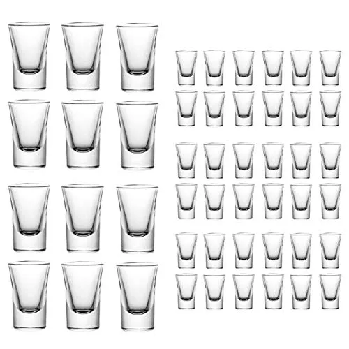 mixed24 48er Set Schnapsgläser 2cl – Stilvolle Shotgläser für jede Party - Schnapsgläser im zeitlosen Design, spülmaschinenfest und mit extra dickem Boden für sicheren Stand. Ideal für Shots auf Partys oder stimmungsvolle Abende.