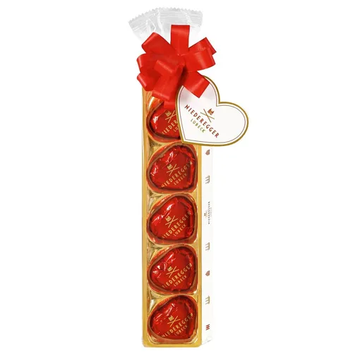 Niederegger Marzipan Herzen im Beutel Zartbitter Schokolade 62g