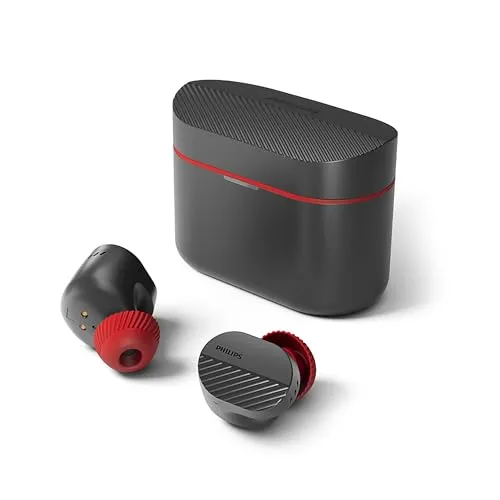 Philips TAA5508BK/00 In-Ear Kopfhörer - Kopfhörer mit aktiver Geräuschreduzierung (ANC), Bluetooth 5.3 und bis zu 21 Stunden Akkulaufzeit – ideal für Musikgenuss unterwegs!