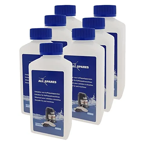 AllSpares Flüssig-Entkalker (250ml) für Kaffeemaschinen geeignet für Philips & Senseo CA6520/00 | CA6521/00 (7 Stück)