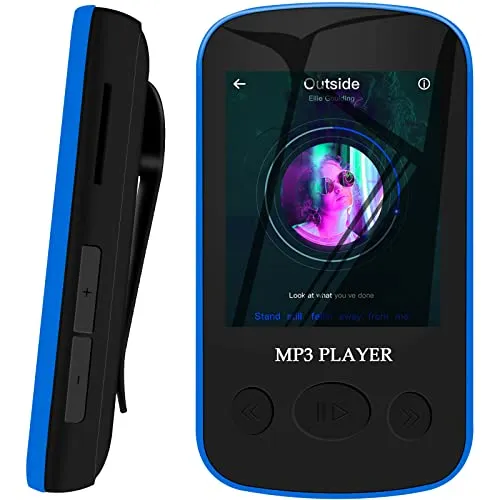 Aiworth 32GB Sport MP3 Player - Mini Bluetooth 5.0 Musik Player - Mobile Audio-Player mit 32GB Speicher, HiFi Sound und Schnellladetechnik für bis zu 12 Stunden Wiedergabe, ideal für Sportler und unterwegs.