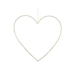 Hängendes LED Herz - 60cm Metallherz mit 160 warmweißen LEDs - Weihnachtsbeleuchtung - Dieses 60cm große hängende LED Herz sorgt mit 160 warmweißen LEDs für eine gemütliche Atmosphäre und verfügt über einen praktischen Timer für automatisches Ein- und Ausschalten.