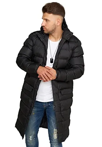 Soulstar Herren Parka - Langer Steppmantel mit Kapuze für den Winter - Der SOULSTAR Herren-Steppmantel vereint modernes Design mit funktionaler Wärme. Ideal für kalte Tage – hält warm und trocken beim Pendeln oder Reisen. Praktische Taschen für alle Essentials.
