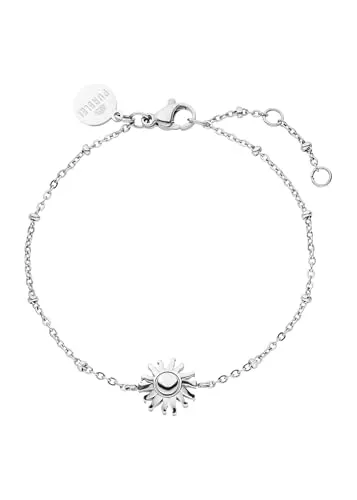Purelei® Elegantes Armband mit Sonnen-Anhänger – Verstellbar in Gold, Silber & Roségold - Armbänder für Damen – Zartes Design mit Sonnen-Anhänger, wahlweise aus 18K vergoldetem Edelstahl, leicht und individuell anpassbar für perfekten Sitz.