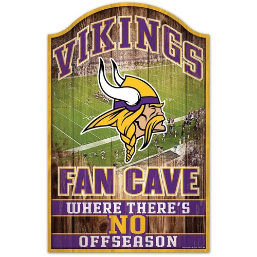 NFL Minnesota Vikings Fan Cave Wood Sign Holzschild Holz Wandschmuck Deko