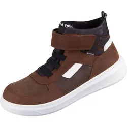 Superfit Jungen Sneaker COSMO Braun - Hochwertiger wasserdichter Sneaker aus Veloursleder mit GORE-TEX-Membrane für warme, trockene Füße. Ideal für die Übergangszeit und mit praktischem Klettverschluss für optimalen Halt.