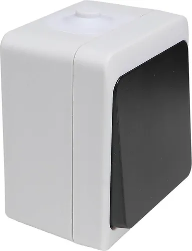 REV Feuchtraum-Wechselschalter AquaMini, Aufputz, weiß/schwarz