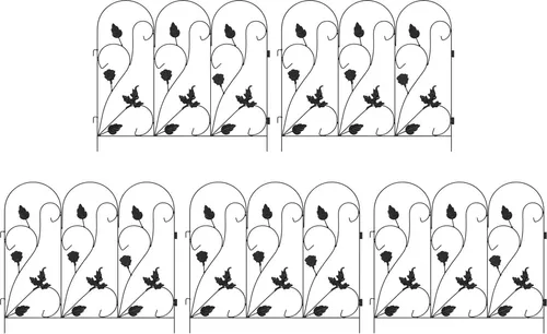 vidaXL Gartenzaun Spalier Schwarz 307 x 54,5 cm - Moderner Gartenzaun mit rustikalem Charme, der Stabilität und Stil vereint. Ideal für Gärten und Terrassen, bietet er eine dekorative Kulisse und ist pflegeleicht.