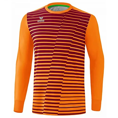 Erima Unisex Kinder Torwart Trikot Pro 2.0 - Neon Orange/Bordeaux, 140 EU - Trainingsbekleidung mit perfektem Tragekomfort, schnelltrocknendem Material und Ellbogenpolstern für optimalen Aufprallschutz.