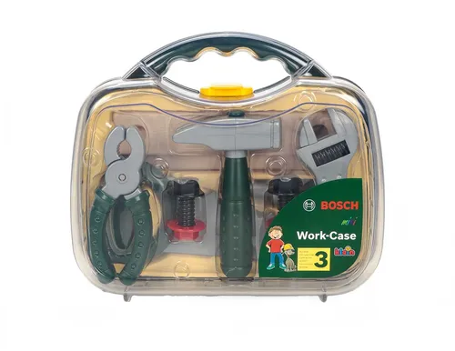 Klein Spielwerkzeugkoffer mit Werkbank-Zubehör