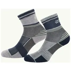 Jack Wolfskin Wandersocken für Kinder, grau, Größe 31-33 - Kinder Sport Socken von Jack Wolfskin - atmungsaktiv und elastischer Bund für optimalen Tragekomfort beim Wandern.