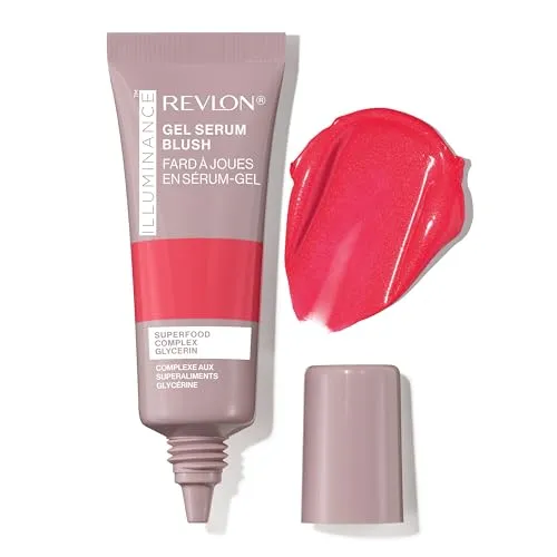 Revlon Illuminance Gel Serum Blush, sichtbar aufgepolsterte Wangen, ein helles und feuchtigkeitsspendendes Finish den ganzen Tag über, 120 Striking Rose, 11ml