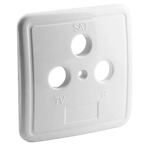 BestPlug Universal Deckel Abdeckung für Antennen Sat Dosen Durchgangsdosen Enddosen mit 3 Löcher, Weiss