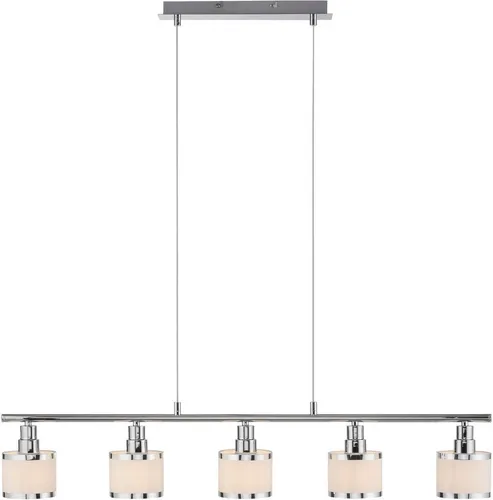 JUST LIGHT Pendelleuchte ACCOR, stilvolle 5-flammige Deckenleuchte - Lampen, elegante Pendelleuchte in Chrom, perfekt für Innenräume, ohne Leuchtmittel, bietet modernes Design und vielseitige Beleuchtungsmöglichkeiten.