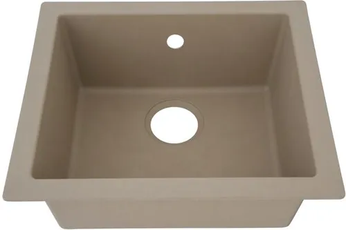 Respekta Ohio Mineralite Einbauspüle 50x44cm - Sanitäranlagen & Zubehör - Strapazierfähige Mineraliteinbauspüle mit reversibler Montageoption und temperaturbeständigem Material für langlebige Nutzung.