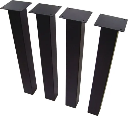 4x Tischfüße Metall Tischbein Höhe 72cm Tischkufen Tischrahmen Tischuntergestell anthrazit Profil 80mm