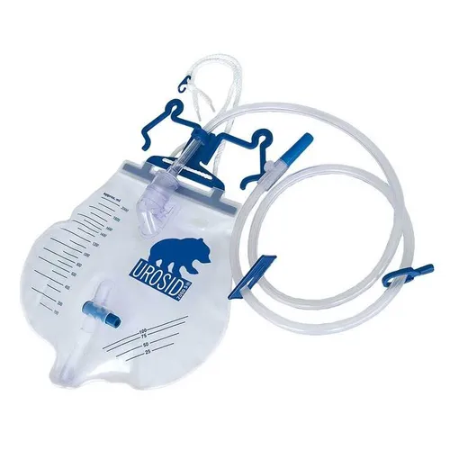 Urosid Urindrainagesystem 2000ml 90 cm Schllauch Nadelfrei Kreuzventil senkrecht
