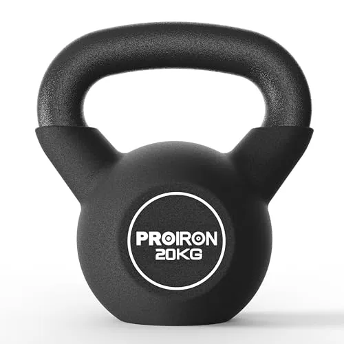 PROIRON Kettlebell, Kugelhantel mit hochwertiger Neoprene Coated, 20 kg | Bodenschonend | Schwunghantel Rundgewicht Neopren