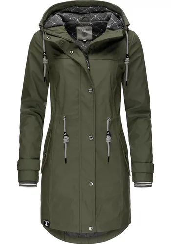 PEAK TIME Regenjacke L60042 stylisch taillierter Regenmantel für Damen