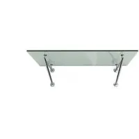 Glaszentrum Hagen Vordach - VSG-Glas mit Edelstahlhalter 140x90cm - Hochwertiges Vordach für Eingänge, aus rostfreiem Edelstahl und VSG-Glas, ideal für Schutz und Stil. Erhältlich in verschiedenen Breiten für individuelle Anpassung.