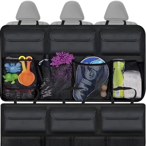 Retoo Kofferraum Organizer, Oxford-Stoff, 7 Taschen, 89,5 x 35 cm, Schwarz