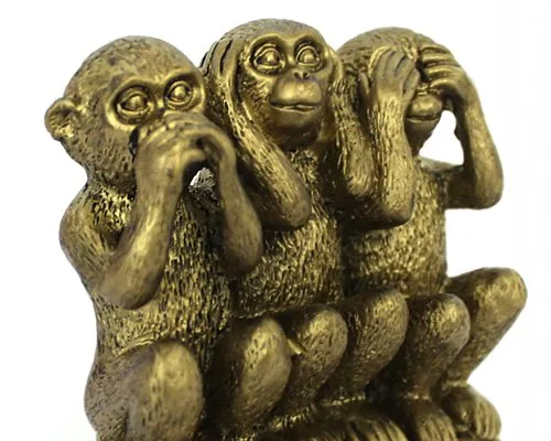 Yudu 3er Affen Nicht hören/sehen/sprechen Fengshui