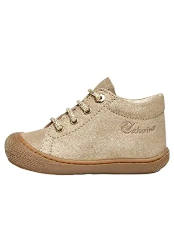 Naturino Cocoon-Lauflernschuhe aus Veloursleder in Glitter-Optik Gold 19