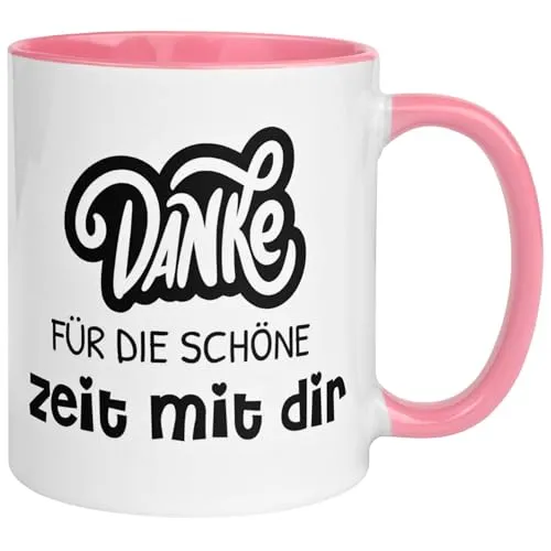 Tasse Abschied Kollegin | Danke für die schöne Zeit mit dir | Dankeschön Geschenk Becher