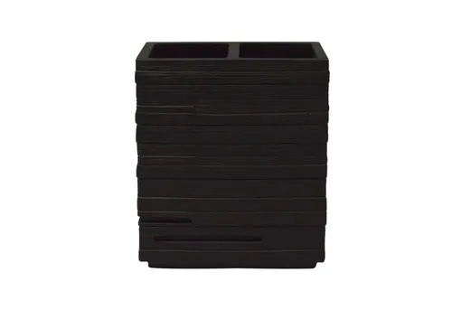 Ridder Badaccessoire-Set Zahnbürstenhalter Brick schwarz in schwarz von Ridder
