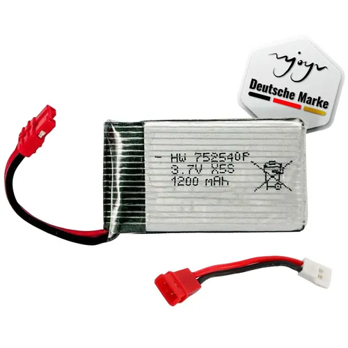 3.7V 1200mAh Akku Syma u. Adapter Quadcopter Drohne X5HC X5HW U45-W U42-W X708W