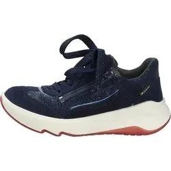 superfit Leder-Sneakers Dunkelblau Größe 30 für Kinder - Hochwertige Kindersneakers in Dunkelblau mit Schnürung und Reißverschluss. Verstärkte Kappen und rutschhemmende Sohle für sicheres Laufen. Ideal für aktive Kinder!