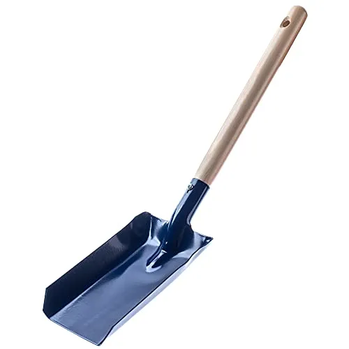 KADAX Aschenschaufel aus Metall, Kohlenschaufel mit Griff aus Holz, kleine Kehrschaufel, Kehrblech, Kohlenlöffel, Ofenschaufel, Kaminschaufel (Klein)