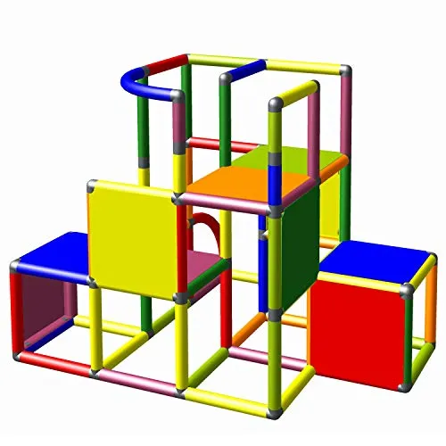 move and stic Klettergerüst PROFI Grundbaukasten - Schaukeln, umbaubar und erweiterbar, aus recyclebarem Kunststoff – ideal für kreative Spielmöglichkeiten und Sicherheit Made in Germany.