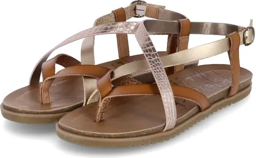 Blowfish Mirenda Zehensteg Sandalen - Wanderschuhe aus veganem Kunstleder mit trendigem Reptilmuster und weicher Decksohle für höchsten Tragekomfort und sicheren Halt.