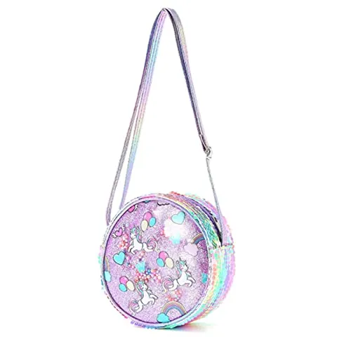 Spldsun Einhorn Handtasche Mädchen, Rosa Brustbeutel Kinder Mädchen, Verstellbarem Gurt Geldbeutel Kinder Kinderrucksack, Wird verwendet, um Kleingeld und Kleine Gegenstände Aufzubewahren
