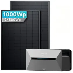 Anker SOLIX Solarbank 2 E1600 Pro mit 500Wp Bifazialem Solarmodul