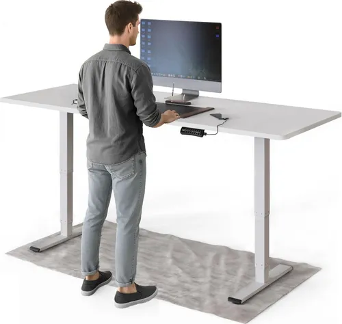 DESKSPACE PRO Plus Elektrisch höhenverstellbarer Schreibtisch 200x80 cm mit Memory-Funktion