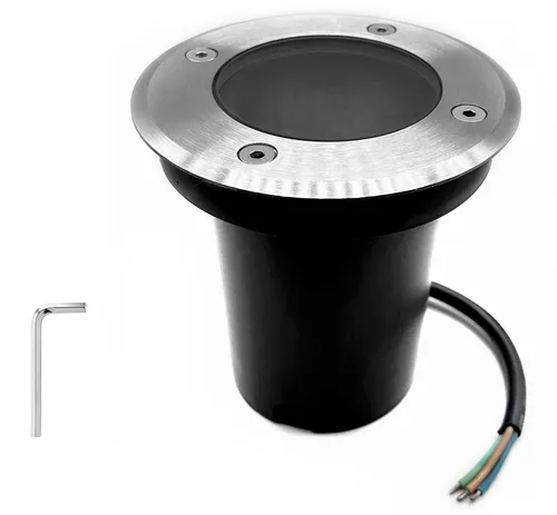 Bodeneinbauleuchte Bodeneinbaustrahler IP65 EDELSTAHL GU10 LED 230V Rund