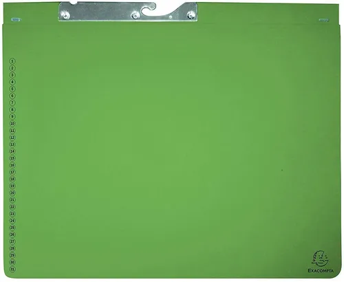Exacompta 353125B Pendelhefter Exaflex, 25 Stück - Register & Trennblätter, praktische Abheft-Vorrichtung und langlebiges Design in ansprechendem Grün.
